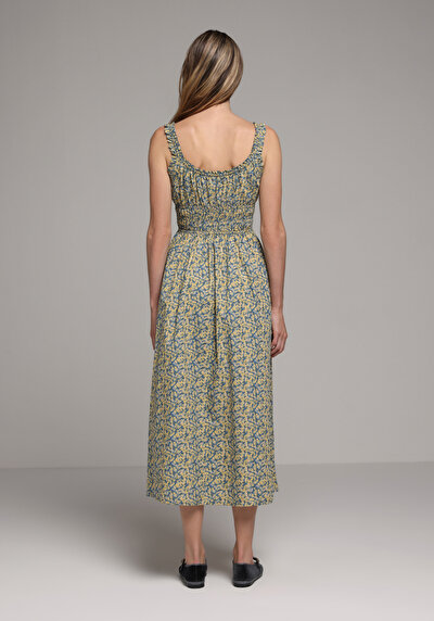 Image de Robe Bleu Regular Fit Mdi Popeline Femme