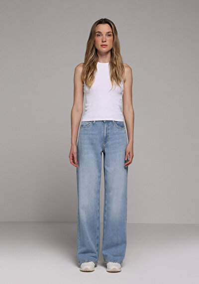 Image de 970 Berry Pantalon    En Jean Regular Fit Femme