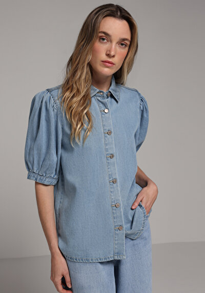 Image de Chemise À Manches Courtes Droit Regular Fit Femme
