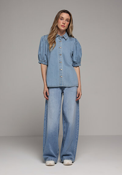 Image de Chemise À Manches Courtes Droit Regular Fit Femme