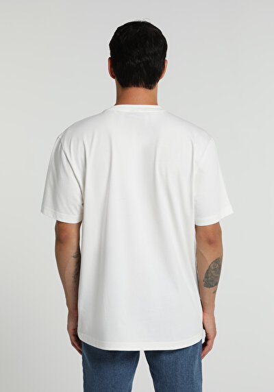 Image de T-shirt À Manches Courtes Blanc Comfort Fit Droit Homme