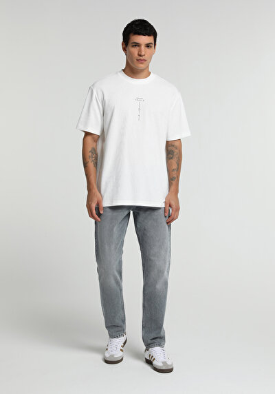 Image de T-shirt À Manches Courtes Blanc Comfort Fit Jakarli Homme
