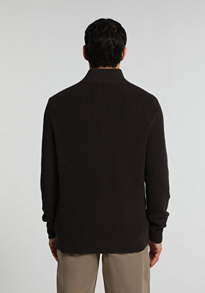 Image de Pull Marron Regular Fit Manches Longues  Homme