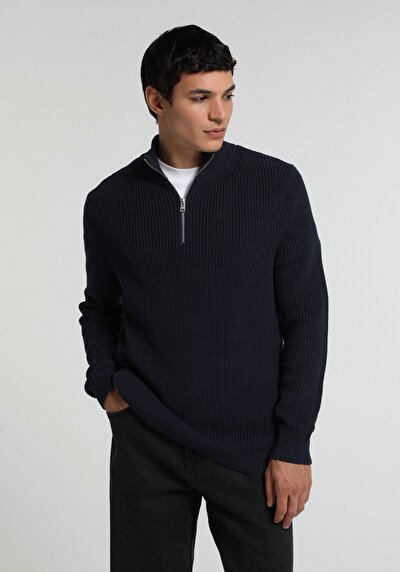 Image de Pull Marine Regular Fit Manches Longues  Homme