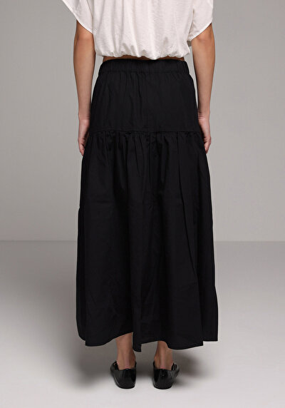 Image de Jupe Noir  Droit Uni Maxi Femme