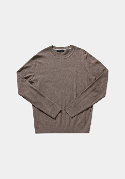 Image de Pull Beige Regular Fit Manches Longues  Homme