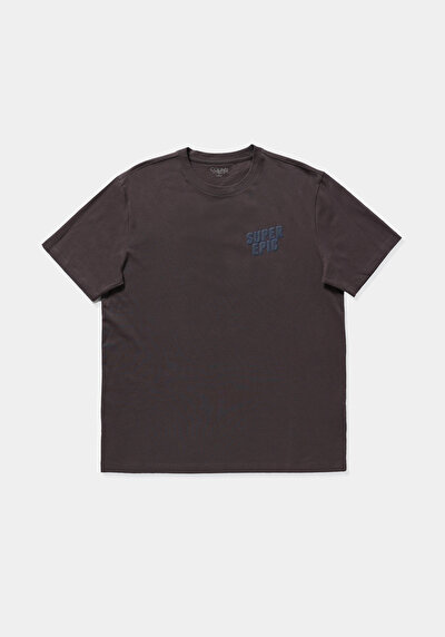Image de T-shirt À Manches Courtes Anthracite Relaxed Fit Droit Homme