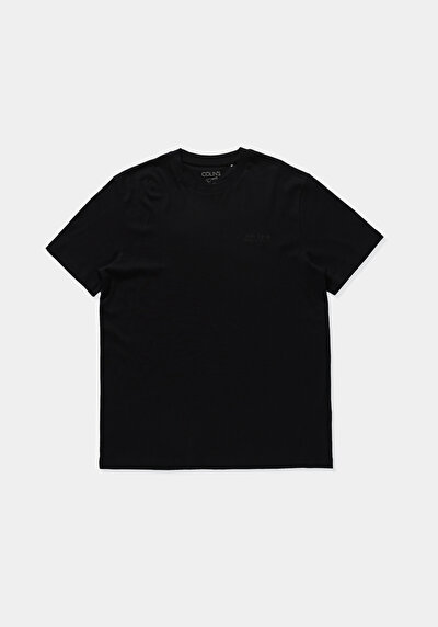 Image de T-shirt À Manches Courtes Noir Regular Fit Droit Homme