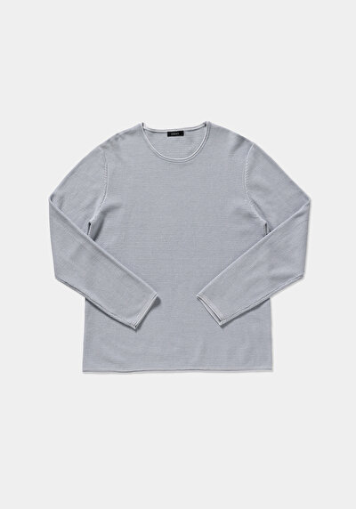 Image de Pull Bleu Regular Fit Manches Longues  Homme