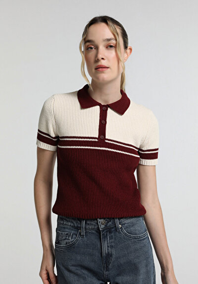 Image de Tricot Bordeaux Slim Fit Femme