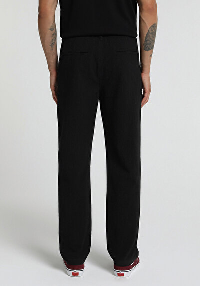 Image de Pantalon Anthracite Straight Leg Medium Rise Sergé Regular Fit Homme