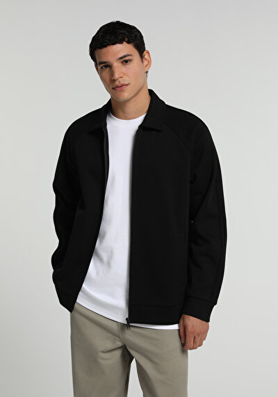 Image de Noir Regular Fit Manches Longues  Pique Homme