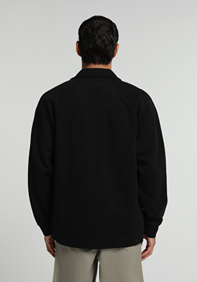Image de Noir Regular Fit Manches Longues  Pique Homme