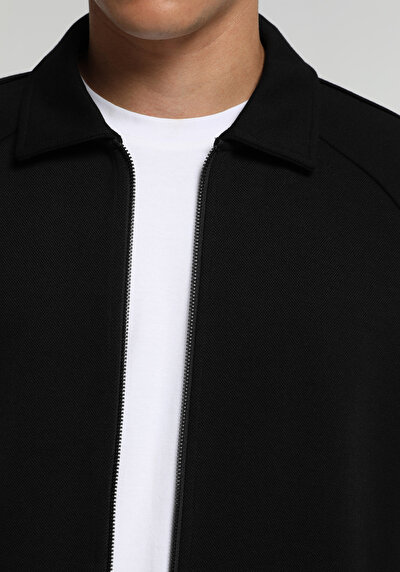 Image de Noir Regular Fit Manches Longues  Pique Homme