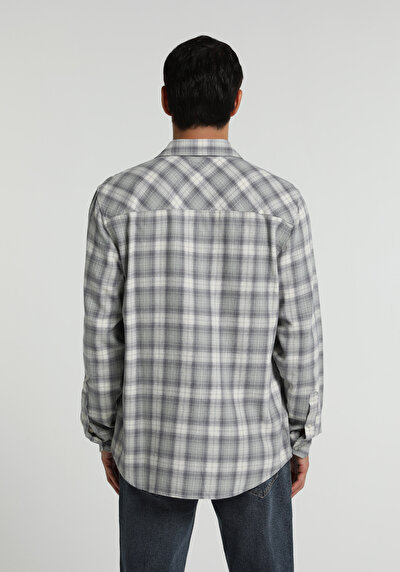 Image de Chemise À Manches Longues Vert Regular Fit Plaid Flanelle Homme