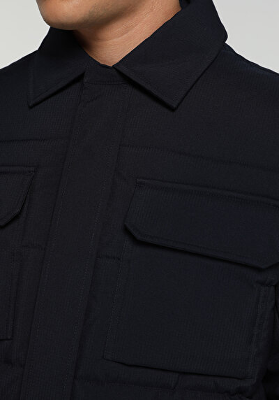Image de Veste Marine Regular Fit Manches Longues  Matelassé Homme