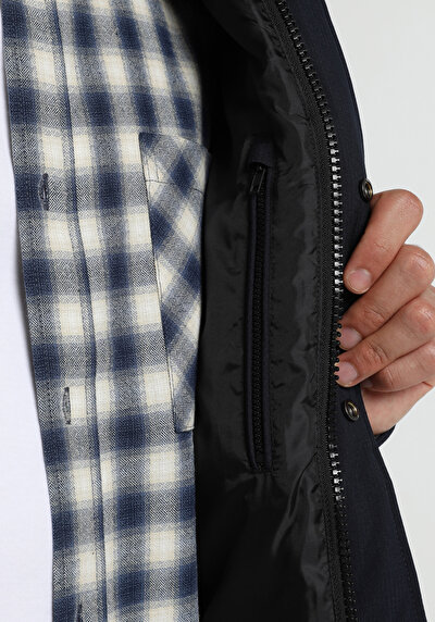 Image de Veste Marine Regular Fit Manches Longues  Matelassé Homme