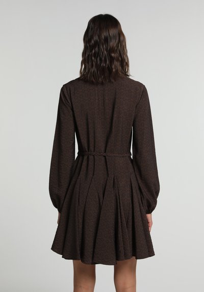Image de Robe Marron Regular Fit Manches Longues Mini Femme