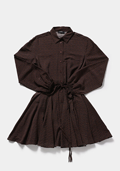 Image de Robe Marron Regular Fit Manches Longues Mini  Femme