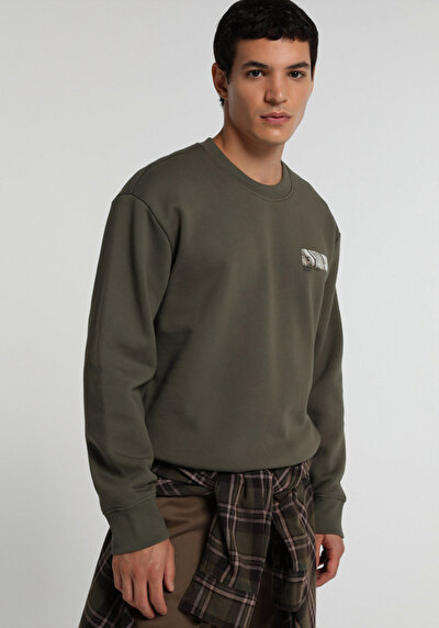 Image de Sweatshirt Kaki Relaxed Fit  Homme