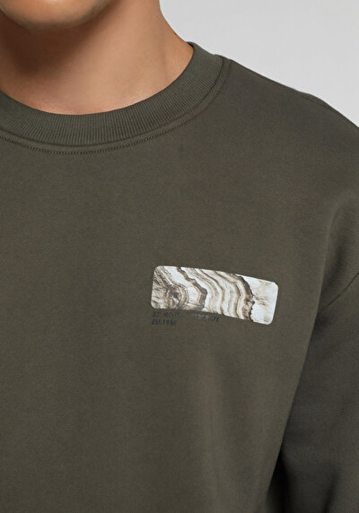 Image de Sweatshirt Kaki Relaxed Fit  Homme
