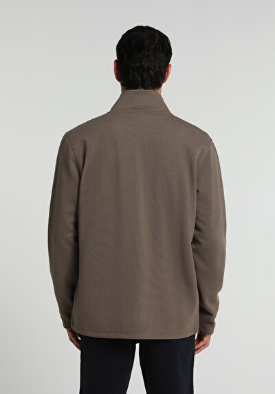 Image de Beige Regular Fit Manches Longues Pique Homme