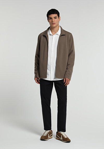 Image de Beige Regular Fit Manches Longues  Pique Homme