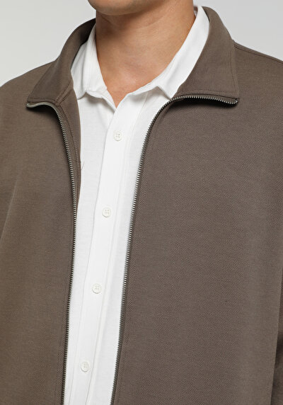 Image de Beige Regular Fit Manches Longues  Pique Homme