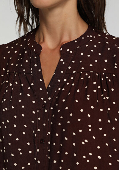 Image de Chemisier À Manches Longues Marron Fashion Fit Femme