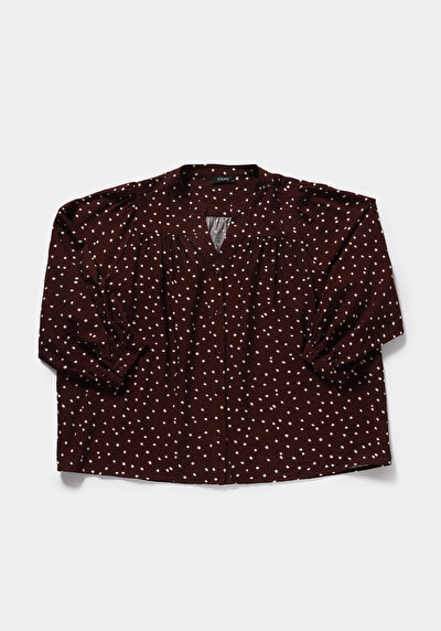 Image de Chemisier À Manches Longues Marron Fashion Fit Femme