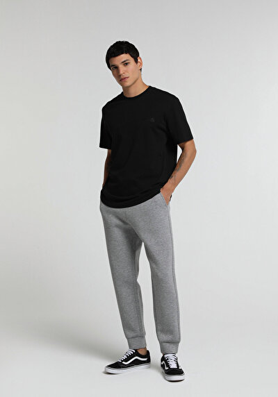 Image de T-shirt À Manches Courtes Noir Regular Fit Droit Homme