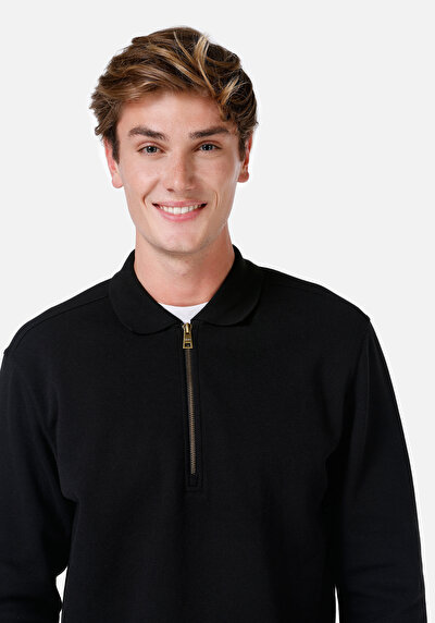 Image de T-shirt À Manches Longues Noir Regular Fit  Homme