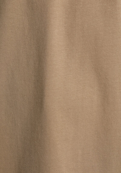 Image de T-shirt À Manches Courtes Beige Relaxed Fit Droit Homme
