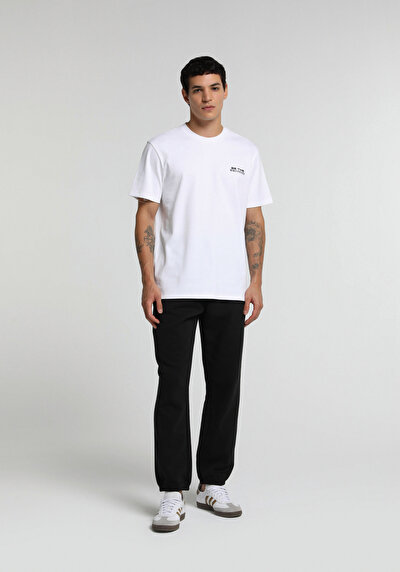 Image de T-shirt À Manches Courtes Blanc Regular Fit Droit Homme