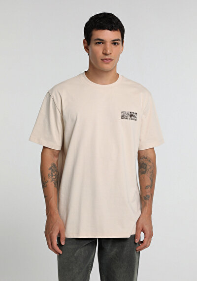 Image de T-shirt À Manches Courtes Blanc Relaxed Fit Droit Homme