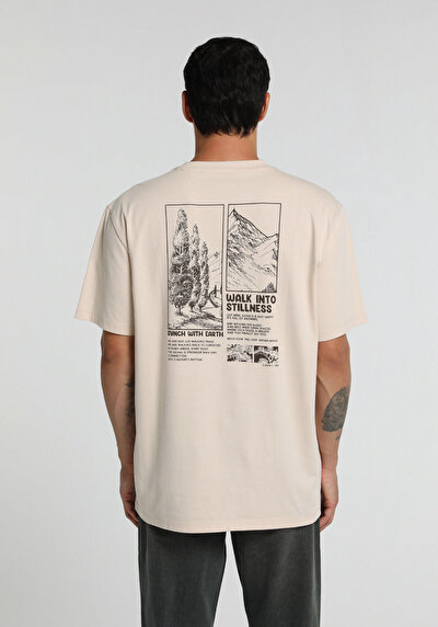 Image de T-shirt À Manches Courtes Blanc Relaxed Fit Droit Homme