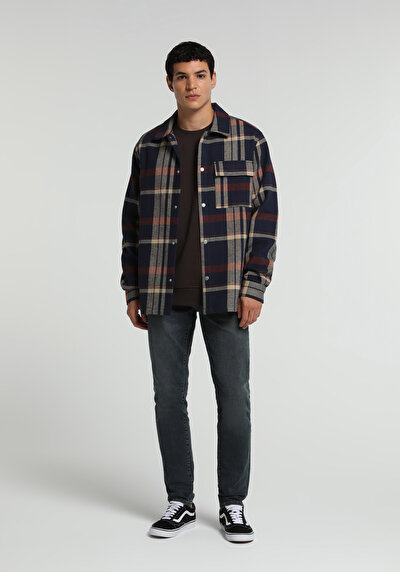 Image de Surchemise  Marine Relaxed Fit Homme