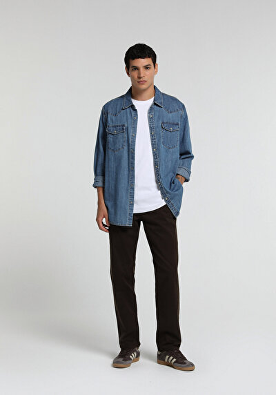 Image de Shırt À Manches Longues Regular Fit Droit Jean Homme