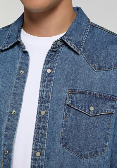 Image de Shırt À Manches Longues  Regular Fit Droit Jean Homme