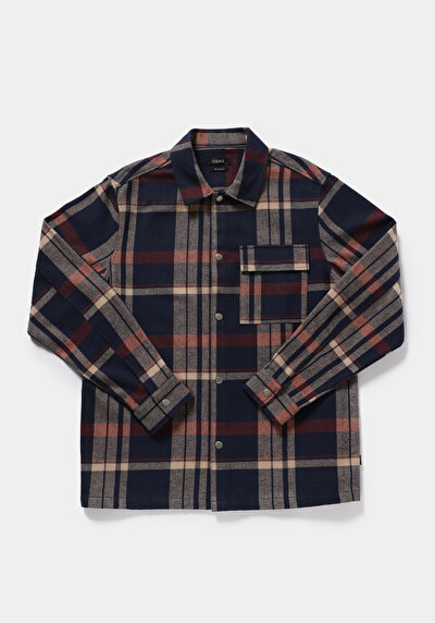 Image de Surchemise  Marine Relaxed Fit Homme