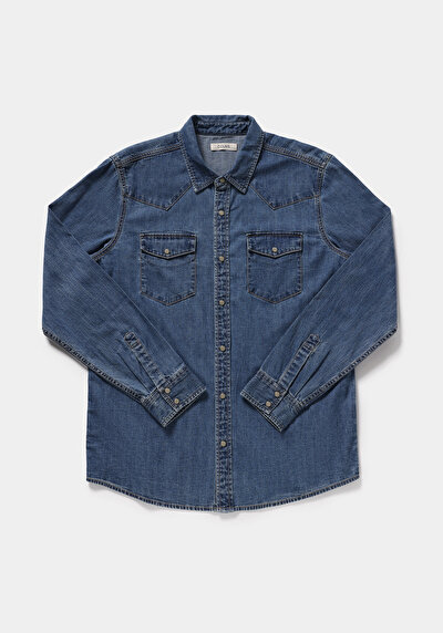 Image de Shırt À Manches Longues  Regular Fit Droit Jean Homme