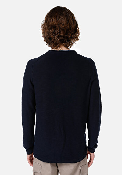 Image de Pull Marine Regular Fit Manches Longues  Homme