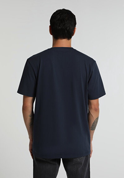 Image de T-shirt À Manches Courtes Marine Regular Fit Droit Homme