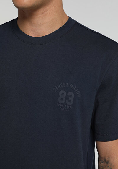 Image de T-shirt À Manches Courtes Marine Regular Fit Droit Homme