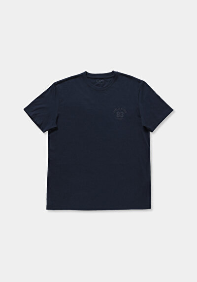Image de T-shirt À Manches Courtes Marine Regular Fit Droit Homme