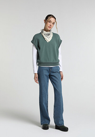 Image de Manches Courtes Vert Regular Fit Femme