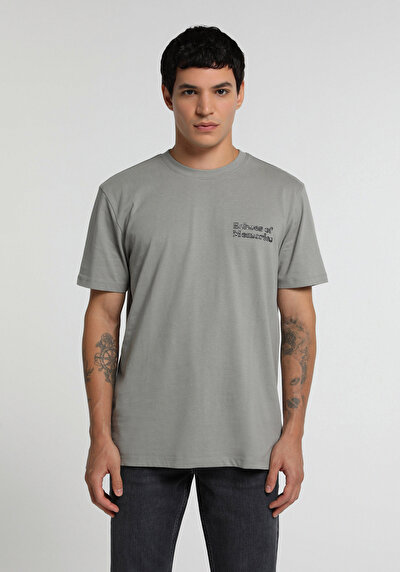 Image de T-shirt À Manches Courtes Anthracite Regular Fit Droit Homme
