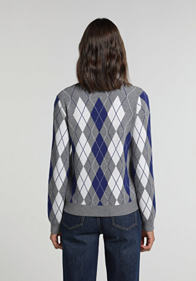 Image de Pull Gris Regular Fit Manches Longues  Femme