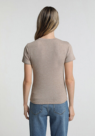 Image de Tricoter Beige Slim Fit  Femme