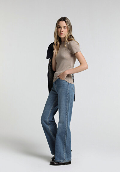 Image de Tricoter Beige Slim Fit  Femme